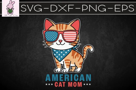 Cat Lover American Cat Mom SVG: Graphics for Crafts & Content