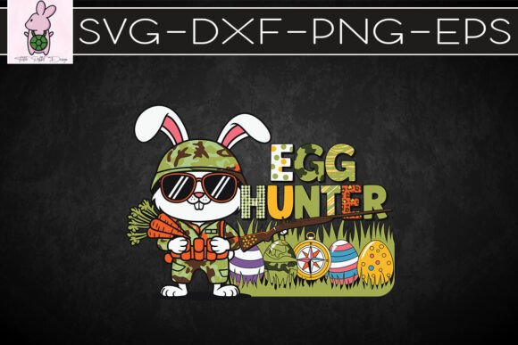 Egg Hunter Happy Easter Western SVG Graphics for Crafts