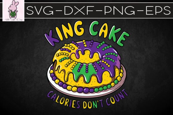 King Cake Mardi Gras Retro SVG for Crafts and Brand Graphics