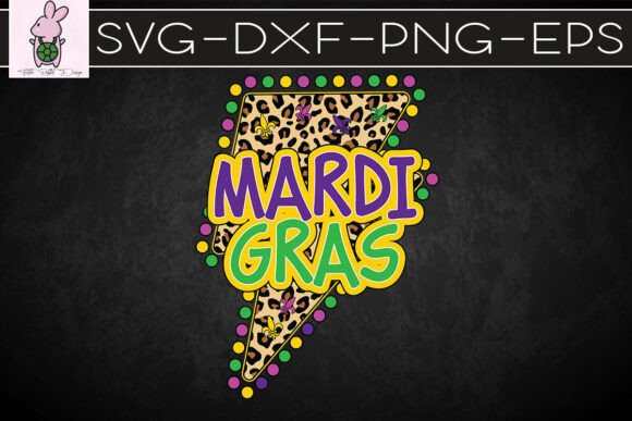 Mardi Gras Lightning Bolt SVG Graphics for Crafts & Publishing