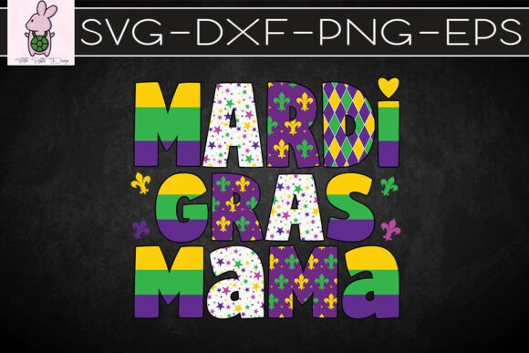Mardi Gras Mama Retro SVG for Branding Graphics and Crafts