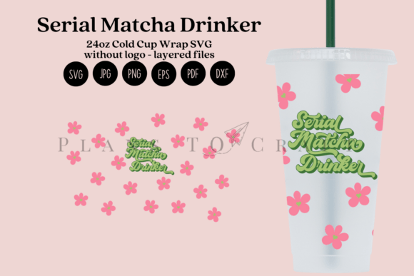 Serial Matcha Drinker 24oz Tumbler Wrap Graphics Review