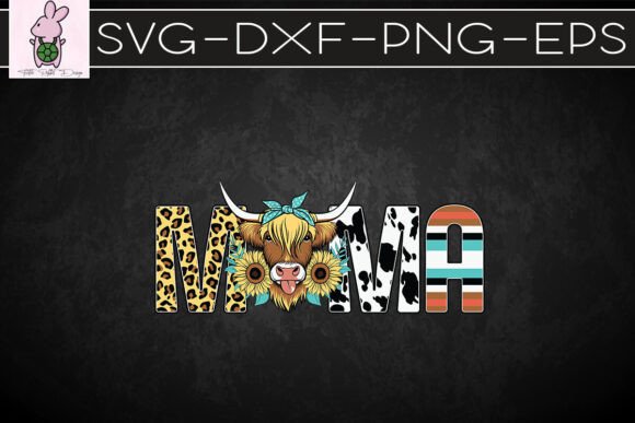 Western Mama Cow Sunflower SVG for Crafts & Graphics